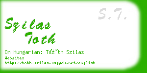 szilas toth business card